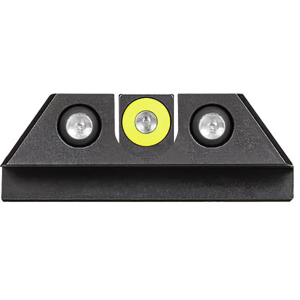 Night Fision Standard Height Night Sight Set for Glock 42, 43, 43X Tritium Yellow Ring Front, U-Notch Black Ring Rear Steel Nitride