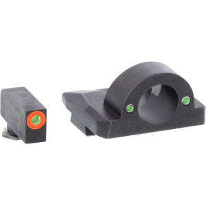 Ameriglo Ghost Ring Night Sight Set for Glock 20, 21, 29, 30, 31, 32, 36, 40, 41 Gen 1, 2, 3, 4 Tritium Green Front with Orange Outline, Green Rear