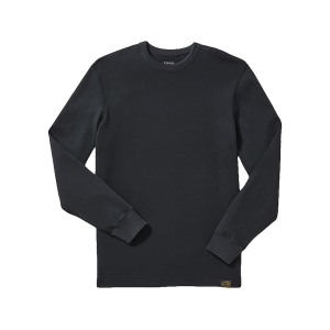 Filson Men's Waffle Knit Thermal Long Sleeve Crew Neck Shirt Navy Medium - Filson