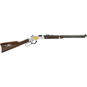 Henry Golden Boy EMS Lever Action Rifle 22 Long Rifle 20" Blued Barrel Nickel Frame Walnut Straight Grip Stock