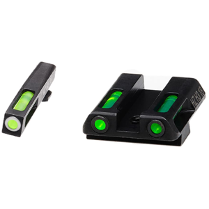 HIVIZ LITEWAVE H3 Night Sight Set for Glock 42, 43 3-Dot Tritium Green Litepipe with White Front Ring