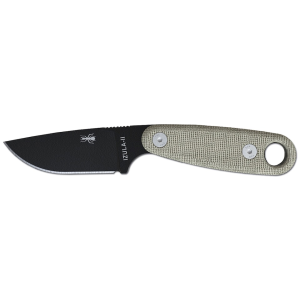 ESEE Knives Izula-II Fixed Blade Knife 2.63" Drop Point 1095 Powder Coat Blade Micarta Handle Black