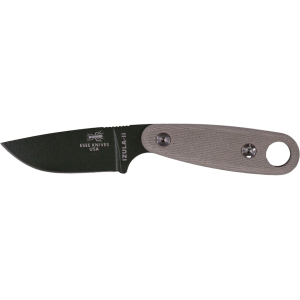 ESEE Knives Izula-II Fixed Blade Knife 2.63" Drop Point 1095 Powder Coat Blade Micarta Handle Gray
