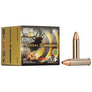 Federal Premium 460 S&W Magnum Ammo 275 Grain Barnes XPB Solid Hollow Point Lead Free Box of 20