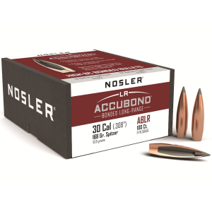 Nosler AccuBond Long Range 30 Caliber (308 Diameter) Bullets 168 Grain Bonded Polymer Tip Box of 100