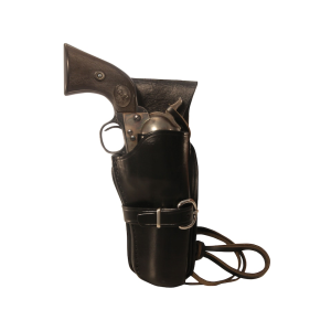 Triple K 114 Cheyenne Western OWB Holster Right Hand Colt Single Action Army, Ruger Blackhawk, Vaquero 4-5/8" Barrel Leather Black