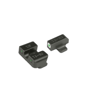TRUGLO Tritium Pro Sight Set for Springfield XD, XDM, XDS, XDE Tritium Green with White Front Outline