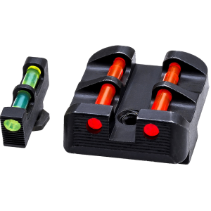 HIVIZ Fiber Optic Target Sight Set for All Glock Except 42, 43, 43X, 48, MOS Green, Red, White