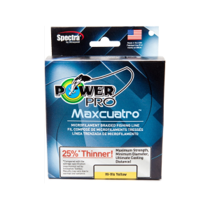 Power Pro Maxcuatro Braided Fishing Line 30lb 500yd Hi-Vis Yellow - Power Pro