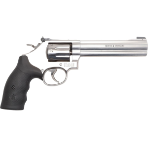 Smith & Wesson Model 648 22 Winchester Magnum Rimfire (WMR) Revolver 6" Stainless Barrel 8 Round Black Grip