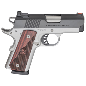Springfield Armory 1911 Ronin EMP 9mm Luger Pistol 3" Barrel 9+1 Round Blued Slide Red Grip Cerakote Frame