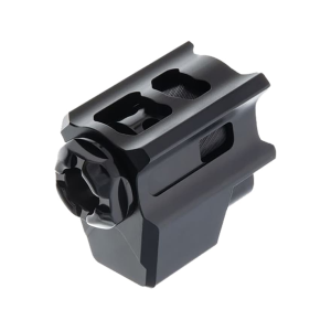 Tyrant Designs T-COMP Pistol Compensator for Glock 17, 19, 19X, 26, 34 Gen 5 9mm Luger 1/2-28 Thread Aluminum Black Black