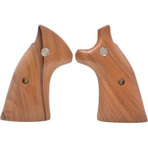 Smith & Wesson Grips S&W K, L-Frame Square Butt Hardwood with Medallions