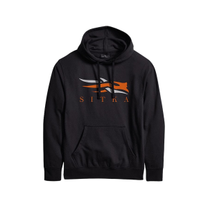 Sitka Gear Men's Icon Hoodie Black/Orange 2XL