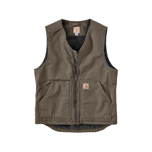 Carhartt Men's Washed Duck Sherpa Lined Insulated Vest Driftwood XL