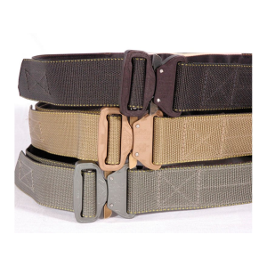 CrossTac D-Belt II Tactical Belt 1-3/4" Steel Cobra Buckle Nylon Black 32" to 34" - Crosstac