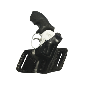 Bianchi 5 Black Widow OWB Holster Right Hand Ruger SP101, S&W J Frame 2" Leather Black