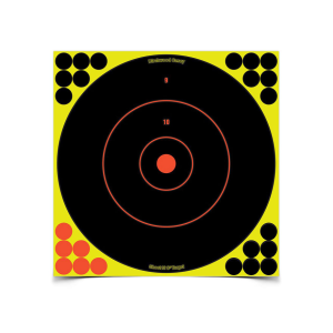 Birchwood Casey Shoot-N-C Adhesive Paper Bullseye Target 12" 50PK