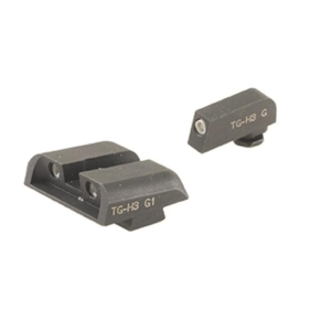 TRUGLO Brite-Site Tritium Sight Set for Glock 17, 17L, 19, 22, 23, 24, 26, 27, 33, 34, 35, 38, 39 Gen 1, 2, 3, 4, 5 Steel Tritium Green