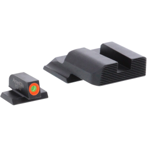 Ameriglo Protector Night Sight Set for S&W M&P Shield Tritium Green Front with Orange Outline, Serrated Rear