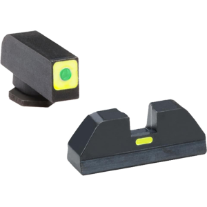 Ameriglo CAP Sight Set for Glock 20, 21, 29, 30, 31, 32, 36, 40, 41 Gen 1, 2, 3, 4 Square Front with Luminous Green Outline, Luminous Green Line Rear