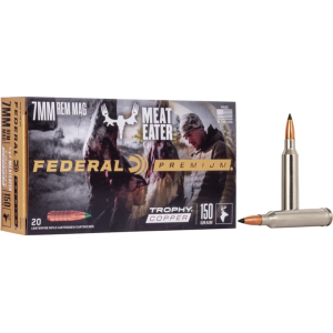 Federal Premium Trophy Copper 7mm Remington Magnum Ammo 150 Grain Federal Polymer Tip Lead Free Box of 20
