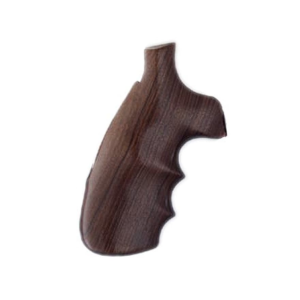 Hogue Fancy Hardwood Grips with Finger Grooves for S&W N-Frame Round Butt Pau Ferro