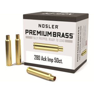Nosler Premium 280 Ackley Improved 40-Degree Shoulder Brass Box of 50