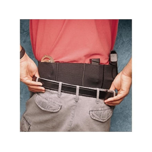 DeSantis Gunhide Belly Band Holster Ambidextrous Small, Medium Frame Semi Automatic, Revolver 36" to 42" Waist Elastic Black Nylon Black