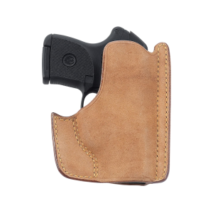 Galco Front Pocket Pocket Holster Ambidextrous Glock 43, 43X, 43X MOS, Shadow Systems CR920 Leather Natural