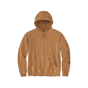 Carhartt Men's Relaxed Fit Midweight Dyed French Terry Hoodie Carhartt Brown Large
