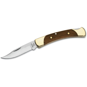 Buck Knives The 55 Pocket Knife 2.375" Clip Point 420HC Stainless Blade Ebony Wood Handle Brown
