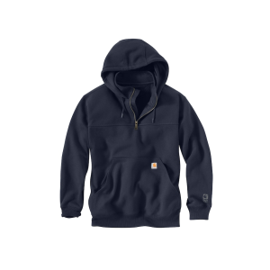Carhartt Men's Rain Defender Loose Fit Heavyweight Quarter Zip Hoodie New Navy Large Tall