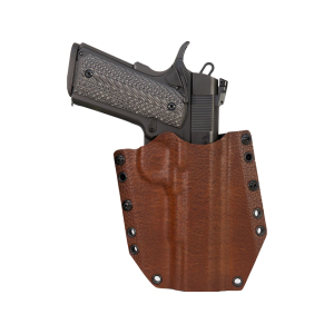 Mission First Tactical Hybrid OWB Holster Right Hand Springfield Prodigy 1911 4.25" Kydex/Leather Brown