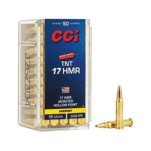 CCI 17 Hornady Magnum Rimfire (HMR) Ammo 17 Grain Speer TNT Jacketed Hollow Point Case of 2000 (40 Boxes of 50) - Cci