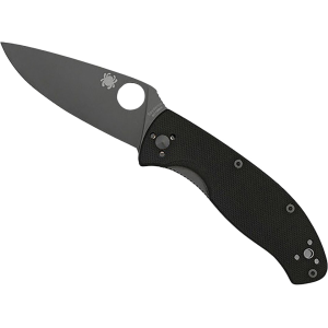 Spyderco Tenacious Pocket Knife 3.38" 8Cr13MoV Stainless Steel Black Blade G-10 Handle Black
