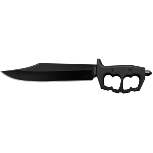 Cold Steel Chaos Bowie Fixed Blade Knife 10.5" Bowie SK-5 Black Blade Aluminum Handle Black - Cold Steel