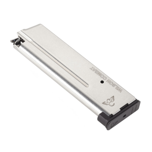 Wilson Combat Vickers Duty 1911 Government, Commander Magazine ETM-V with Low Profile Aluminum Base Pad 9mm 10-Round Stainless Steel