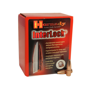 Hornady InterLock 338 Caliber (338 Diameter) Bullets 225 Grain Spitzer with Cannelure Box of 100
