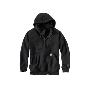 Carhartt Men's Rain Defender Loose Fit Heavyweight Quarter Zip Hoodie Black 2XL