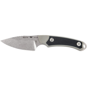 Buck Knives 662 Alpha Scout Select Fixed Blade Knife 2.875" Drop Point 420HC Stonewashed Blade Glass Filled Nylon Handle Gray
