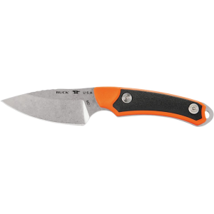 Buck Knives 662 Alpha Scout Select Fixed Blade Knife 2.875" Drop Point 420HC Stonewashed Blade Glass Filled Nylon Handle Orange
