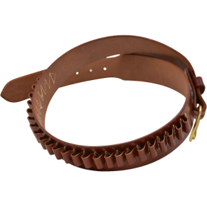 Triple K 100 Heavy Saddle Leather Pistol Cartridge Belt 22 Caliber Walnut Oil XL 43"-48"