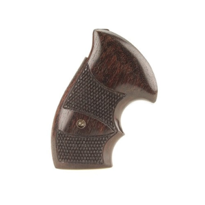 Smith & Wesson Grips with Finger Grooves S&W N-Frame Round Butt Checkered Rosewood