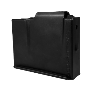 Accurate-Mag Magazine AICS Short Action Double Stack Single Feed 300 Winchester Short Magnum 3-Round 3.050" Length 2.950" Cartridge OAL Steel Teflon Black
