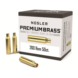 Nosler Premium 260 Remington Brass Box of 50