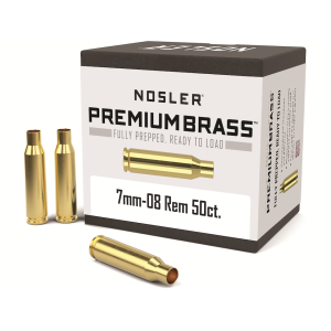 Nosler Premium 7mm-08 Remington Brass Box of 50
