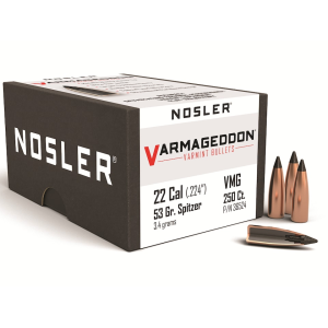 Nosler Varmageddon 22 Caliber (224 Diameter) Bullets 53 Grain Polymer Tip Box of 250