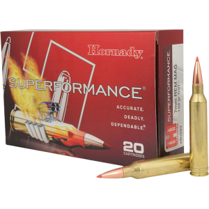 Hornady Superformance 7mm Remington Magnum Ammo 139 Grain Hornady SST (Super Shock Tip) Polymer Tip Box of 20