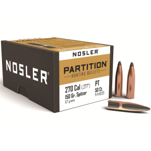 Nosler RMEF Partition 6.8mm, 270 Caliber (277 Diameter) Bullets 150 Grain Spitzer Box of 50